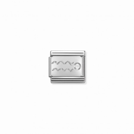 Nomination Zodiac Silver Aquarius CZ Composable Charm